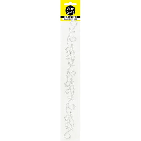 Silver Craft Flourish Self Adhesive Rhinestones